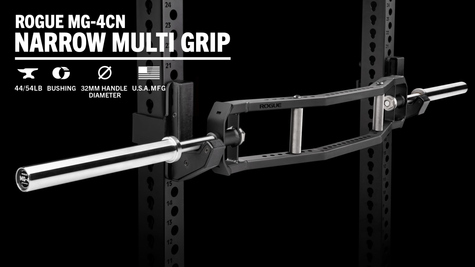 MG-4CN Narrow Multi Grip Camber Bar | Rogue Fitness UK